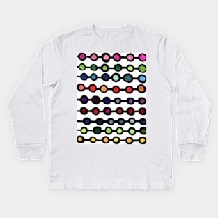 Rainbow Abacus Gone Wild Kids Long Sleeve T-Shirt